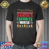 Nurse christmas santa's favorite ornament xmas holiday new design shirt