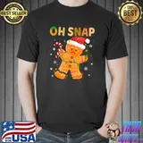 Oh Snap Gingerbread Man Christmas Cookie Costume Baking Team T-Shirt