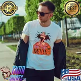 One Sexy Devil Woman Groovy Witch Halloween Costume Bats T-Shirt