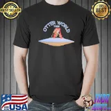 Otter this world far out outer space otter in peace ufo design shirt