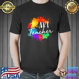 Paint art teacher christmas shirt