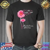 Peace love cure pink ribbon daisy breast cancer awareness shirt