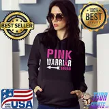 Pink Warrior Squad Ribbon Breast Cancer Awareness T-Shirt Hoodie