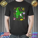 Poodle Lover Magic Witch Pumpkin Broom Moon Halloween Dog Lover T-Shirt