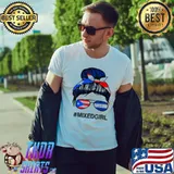 Puerto rico Honduras flag puerto rican honduran messy bun shirt