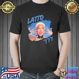 Rap music latto photo with text blue 777 shirt