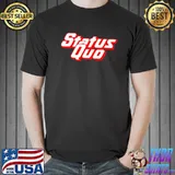 Red text logo status quo rock shirt