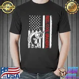 Reel Cool Grandpa American Flag Fishing Father's Day T-Shirt