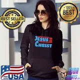 Retro distressed vote Jesus christ christian election s Hoodie