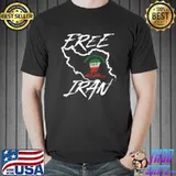 Rise With The Women Of Iran Freedom Mahsaamini Maps T-Shirt