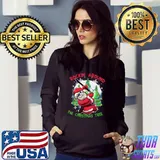Rockin Around The Christmas Tree Santa Play Guitar Music Holiday Christmas T-Shirt Hoodie