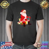 Santa Holding Gaming Controller Christmas Xmas Pajama T-Shirt
