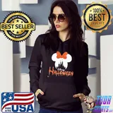Scary big bow disney halloween retro art s Hoodie