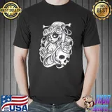 Senora Skull Roses Mexican Dead Day Of Dia De Los Muertos T-Shirt