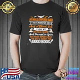 Single dad I have monster kids and black cat halloween retro art shirt