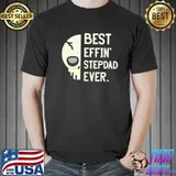 Skull best effin stepdad ever halloween stepdad retro art shirt
