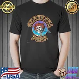 Skull halloween grateful dead retro art shirt