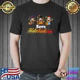Sloth Halloween Christmas Happy Hallothanksmas Thanksgiving T-Shirt