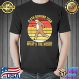 Sloth Running Team What's The Rush Marathon Vintage T-Shirt
