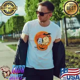 Snoopy Charlie brown halloween scary pumpkin Charlie brown halloween retro art shirt