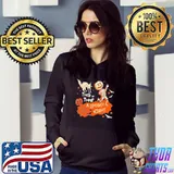 Spooky halloween halloween horror nights trick r treat skeleton pumpkin retro art s Hoodie