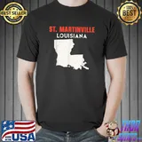 St. Martinville Louisiana Usa State America Travel Louisiana Maps T-Shirt