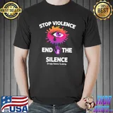 Stop violence end the silence domestic violence awareness shirt