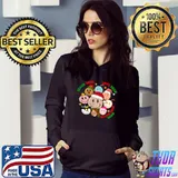Teach Them Love Watch Them Grow Smileys Teacher Christmas T-Shirt Hoodie