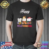 Teeth Witch Autumn Fall Santa Halloween Thanksgiving Christmas Happy HalloThanksMas T-Shirt