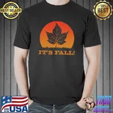Thanksgiving It's Fall Maple Leaf Sunset T-Shirt