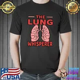 The Lung Whisperer Asthma Awareness Month Grey Ribbon T-Shirt