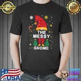 The Messy Gnome Christmas Plaid Matching Family Elf Pajama T-Shirt
