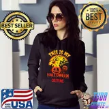 This Is My Halloween Costume Spooky Pumpkin And Haunted-House T-Shirt Hoodie