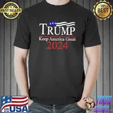 Trump 2024 keep America great usa flag shirt