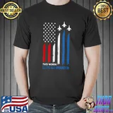 Two Words Let's Go Brandon American Flag Political Airplane T-Shirt