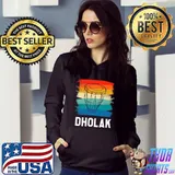 Vintage Dholak Player Instrument T-Shirt Hoodie