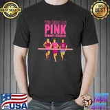 We Run In Pink For Breast Cancer Breast Cancer Runing Event T-Shirt