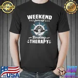 Weekend Forecast Boating Therapy Captain Sports Boat Anchor Ship Motor Boat T-Shirt