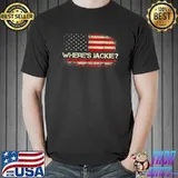 Where's Jackie Anti-Biden American Flag Retro T-Shirt