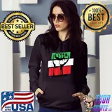 Women Life Freedom Support Iran Flag Hand Strong Retro T-Shirt Hoodie
