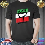 Women Life Freedom Support Iran Flag Hand Strong Retro T-Shirt