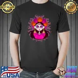 Womens Floral Dia De Los Muerto Mexican Skull Girl T-Shirt