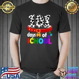 100 Days Of School Dalmatian Dog Women Girl 100 Days Smarter T-Shirt