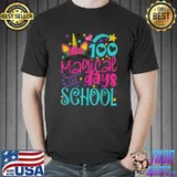 100 Magical Days Of School Unicorn Flowers Gifts Teacher Student T-Shirt