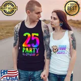 25 Birthday 25 Party Crew Squad 25th Bday Group Tie Dye T-Shirt Tank Top