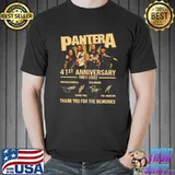41st anniversary 19812022 pantera thank you for memories signatures trending classic shirt
