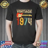 48 Year Old Gifts Vintage 1974 Limited Edition 48th Birthday Stars T-Shirt