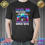 50th Birthday Video Game Level 50 Unlocked 50 Years Old Gamer T-Shirt