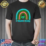8 Billion People Planet On Earth Celebrate With Rainbow T-Shirt