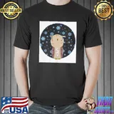 A happy and cute owl smiles in a snowy night sky winter nights snowy owl classic shirt